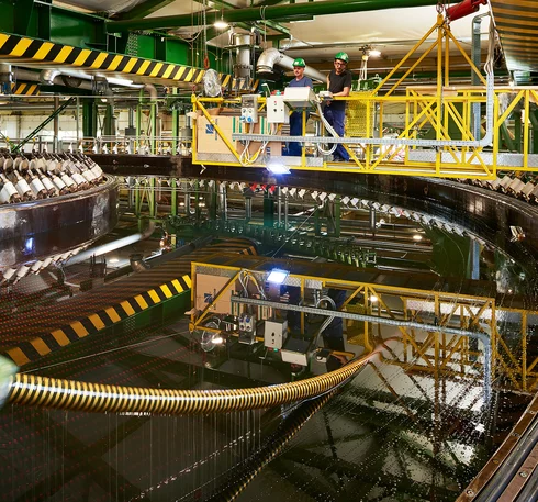 Photo of the impregnation of the cables